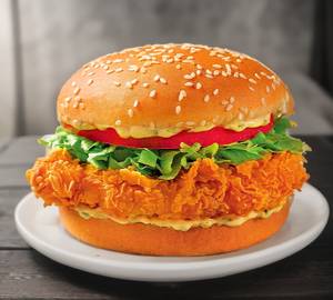 Peri peri fried chicken burger