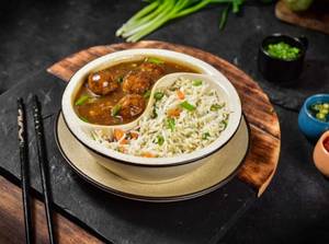 Veg Manchurian Rice/noodle Bowl