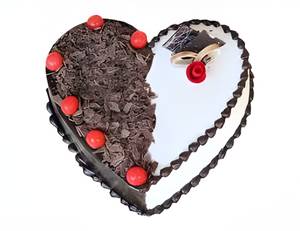 Heart Shape Black Forest Cake (500 Grm)