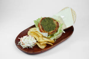 Farmers Chicken Burger With Chips