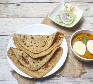 2 Sada Paratha + Egg Curry