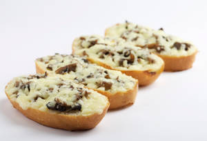 P-64 Garlic Bread with Cheese and Mushrooms
