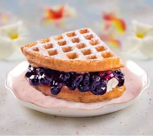 Blueberry Cheese Waffles