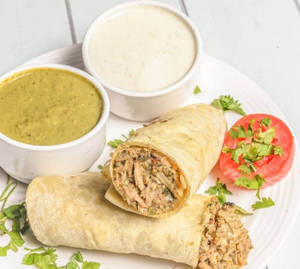 Chicken Rumali Shawarma With Salad