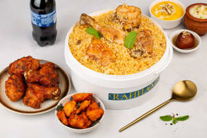 Chicken Biryani(portion Size:1800gms Serves-2)+4pcs Kebab