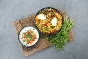 Egg Biryani With Raita