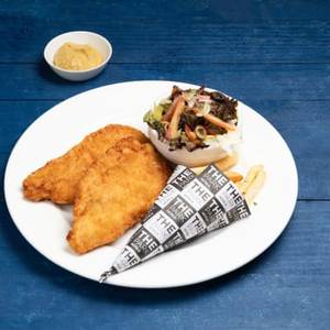 Chicken Schnitzel, Crunchy Mesclun Salad And French Fries
