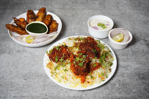 Chicken Tandoori Biryani And Spicy Chicken Wings