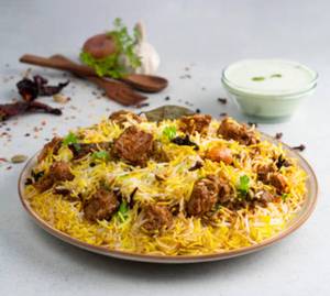 Hyderabadi chicken biryani with gravy