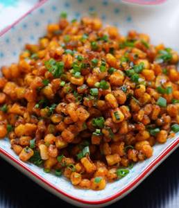 Crispy Chilly American Corn (smoked Paprika,sichuan Chilly,chilly Garlic Olive Oil)
