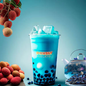 Blue Butterfly Pea Flower Litchi Shake