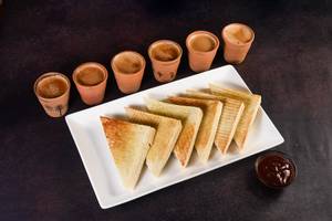 6 Ginger Chai With 3 Corn & Cheese Sandwich (serves 6)