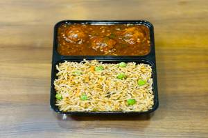 Veg Manchurian With Fried Rice (combo)
