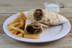 Chicken & Cheese khabus Shawarma