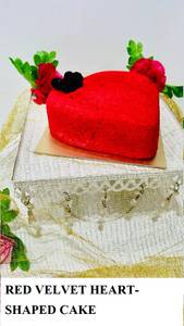 Red Velvet Heart-Shaped Cake