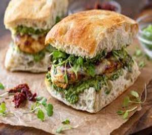 Creamcheese Basil Pesto Chicken Sandwich