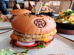 Grilled Double Decker Chicken Burger