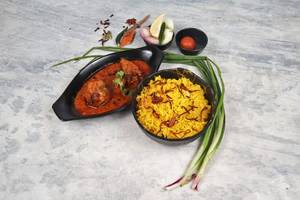 Luchi Or Basanti Pulao+ Chicken Kasha Combo