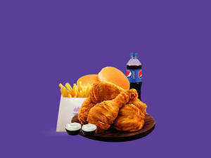 4 Fried Chicken,2 Dip,2 Bun Pepsi(750ml) Fries