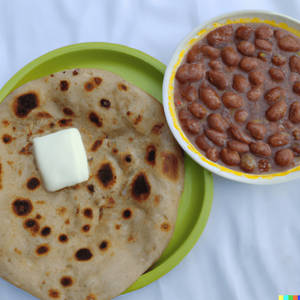 Rajma With 2 Butter Roti