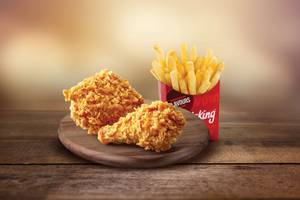 2 Pcs Chicken With Fries