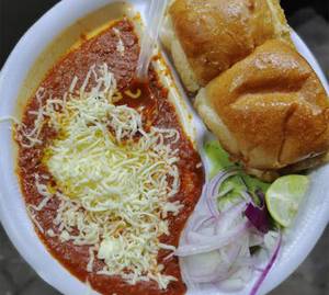 Cheese pav bhaji