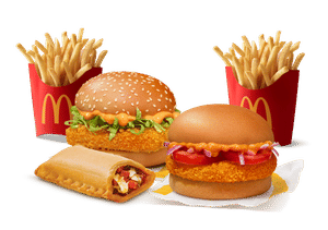 McSpicy Paneer Burger + 2 Fries M + McAloo Tikki + Veg Pizza McPuff