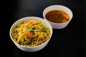 Basil Chilli Noodles With Hot Garlic Sauce