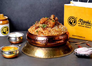 Hyd Chicken Dum Biryani 1 Large Pcs With Basmati Rice 750Gm