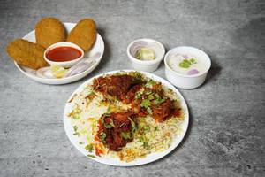 Chicken Tandoori Biryani With Cutlet