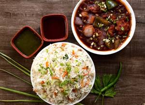 Chicken Fried Rice Chilli Chicken Combo