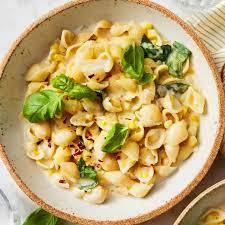 Corn & Olive Pasta (White Sauce)