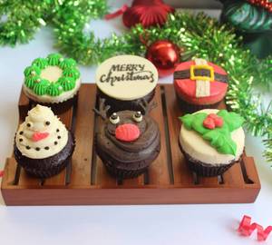 Christmas Cupcakes (pack of 4)