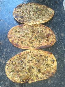 Pizza Masala Kulcha with Desi Ghee