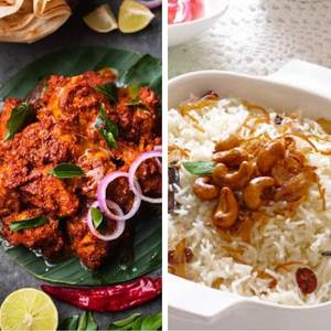 1 Ghee Rice + Malabari Chicken Combo Set