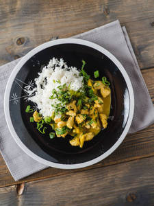 Aloo dum with jeera rice