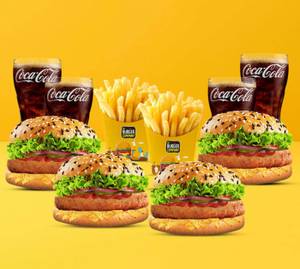4 Maxican Salasa Chicken Burger + 2 Salted Fries + 4 Pepsi (250Ml)