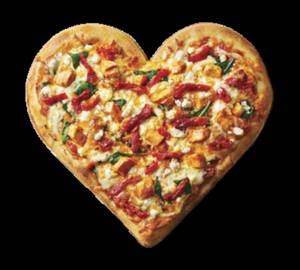Pizza Heart Shape 