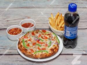 6" Pizza + French Fries(mini) + Soft Drink (250 Ml) Combo