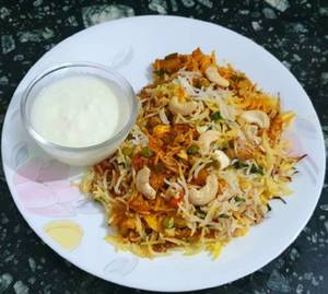 Veg Dum Biryani with Raita