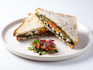 Bell Pepper And Goat Cheese Sandwich