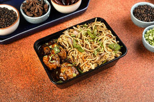 [ Best Seller ] Chilli Garlic Noodles With Chicken Manchurian