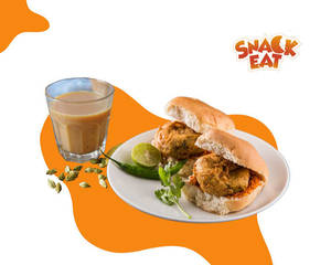 Vada Pav 2pcs With Chai 2-3 Cups