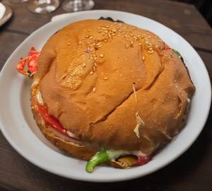 Chicken Burger + French Fries+ Badam Milk