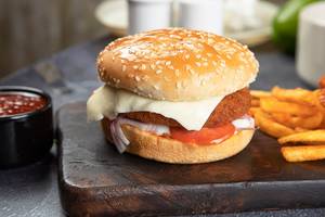 Aloo Tikki Burger With Cheese