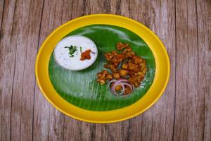 Curd Rice + Chilli Gobi Dry