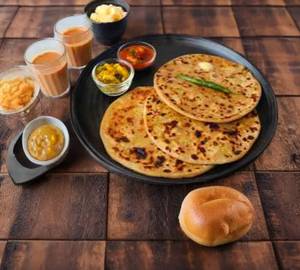 2 special masala aalu paratha with chutney raita 