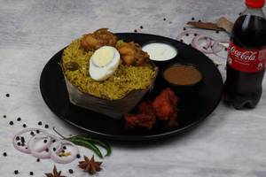 Biryani Rice With Kebab (2 Pcs) + 200 Ml Coke