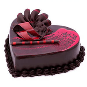 Eggless Chocolate Heart Shape  Cake[1 pound]