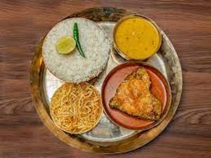 Rohi fish thali